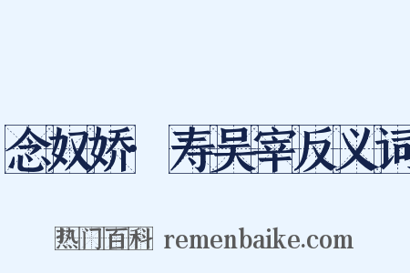 念奴娇·寿吴宰反义词是什么意思的图片